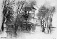 Алексей Мясников. Воскресенский краеведческий музей. 2025. Бумага, уголь