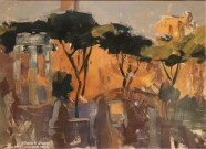 Алексей Мясников. Форум Траяна. 2012. Бумага, гуашь