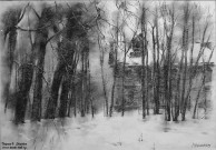 Алексей Мясников. Усадьба Левашовых. 2025. Бумага, уголь