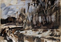 Алексей Мясников. Первый снег. 2019. Бумага, гуашь