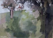 Алексей Мясников. Весна в Моравии. 2014. Бумага, гуашь