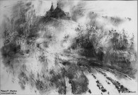 Алексей Мясников. Троицкое. 2024. Бумага, уголь