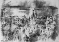 Алексей Мясников. Храм Рождества Иоанна Предтечи. 2025. Бумага, уголь