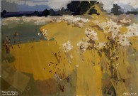 Алексей Мясников. Осеннее поле. 2009. Бумага, гуашь