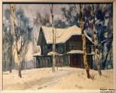 Иван Ворожейкин. Зима. Усадьба Левашовых. 2023. Холст, масло