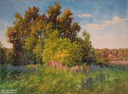 Иван Ворожейкин. Люпины. 2023. Бумага, гуашь