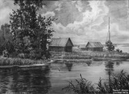 Иван Ворожейкин. На берегу Волги. 2025. Бумага, уголь