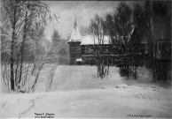 Иван Ворожейкин. Усадьба Левашовых. Барский дом. 2023. Бумага, уголь