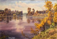 Иван Ворожейкин. На берегу озера. 2025. Бумага, акварель