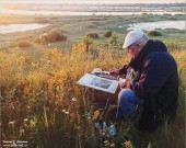 Иван Николаевич Ворожейкин. На пленэре. Фото с выставки