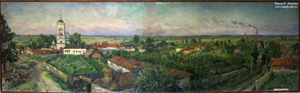 Посёлок Мстёра. 1935 г. Холст, масло