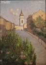Кувшинникова С.П. (1847 – 1907). Московский переулок. Фрагмент. 1891 г. Дар Ю.В. Смирнова.  Фоторепродукция Татьяны Шепелевой