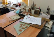 Творческая ''кухня'' Марины Абдуллиной: эскизы, рабочие инструменты, заготовки. Фото Татьяны Шепелевой