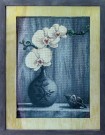 Сухова Мария. Натюрморт с орхидеей. Алмазная мозаика. Фото Татьяны Шепелевой