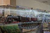 Диорама двухпролетного железнодорожного моста, с семафором, паровозом серии ''Л'', подвижным составом. Фото Алёны Нетребко. Май 2015 года